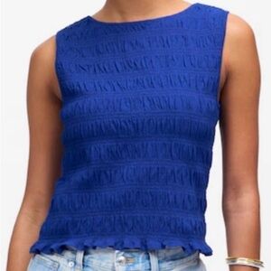 Like new Cobalt blue smocked tank from Madewell. Size medium.